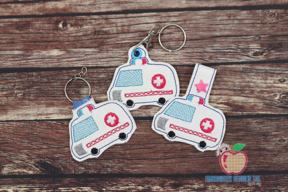 Ambulance ITH Keyfob: A Thoughtful Embroidery Gift That Delivers