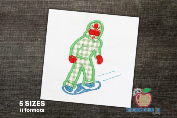 Boy on Snowboard