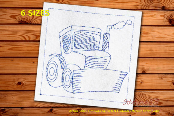 Bulldozer Redwork Design Review