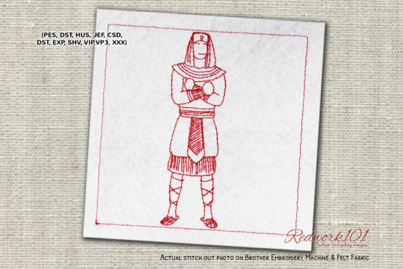 Egyptian King Costume Lineart Design