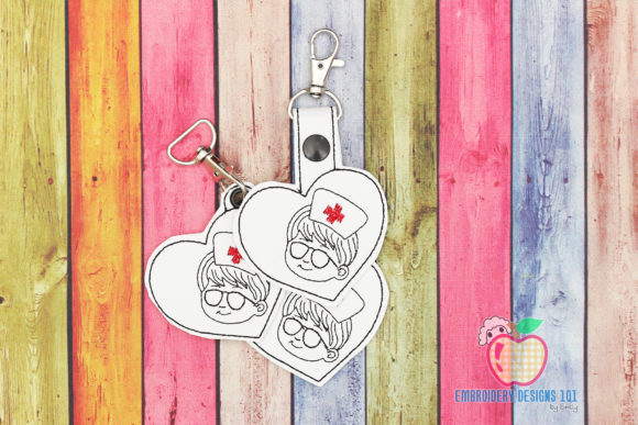 Male Nurse ITH Key Fob Pattern