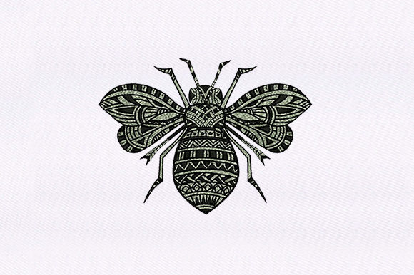 Monotone Bee: A Craft Fair-Ready Embroidery Design