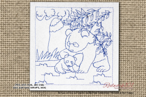 Panda with Baby Machine Embroidery Review