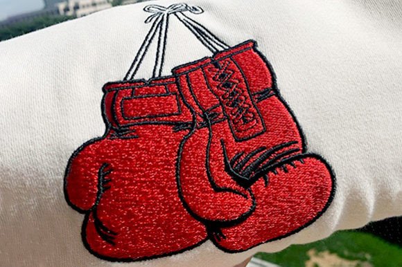 Red Boxing Gloves Embroidery Design Review