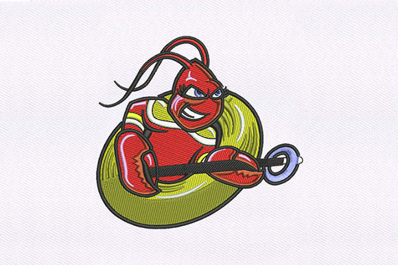 Red Lobster Embroidery Design