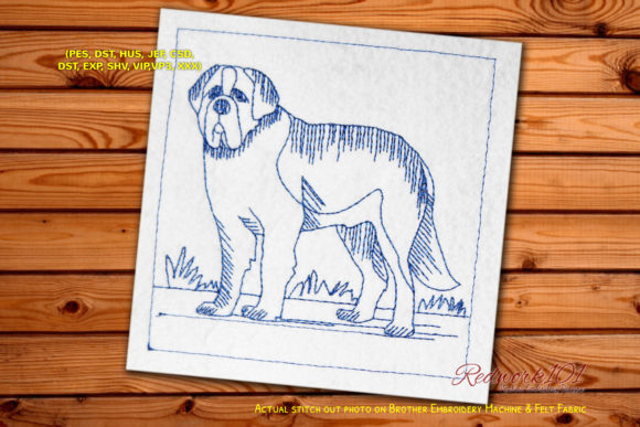 St. Bernard Dog Lineart